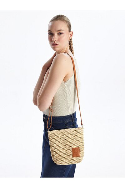 LC Waikiki LCW ACCESSORIES Γυναικεία ψάθινη τσάντα ώμου