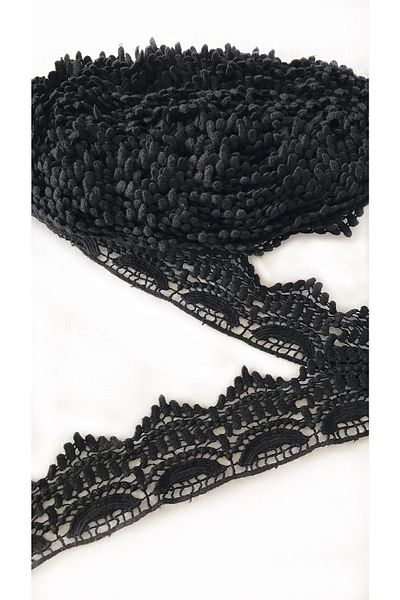 Ozpas 6CmWide Black Guipure Strip - 4MtDecorative