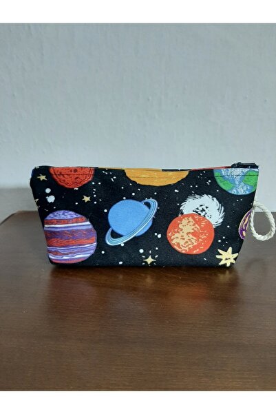 owl bag حامل أقلام بتصميم الكواكب الملونة ونمط المجرة - حقيبة مكياج