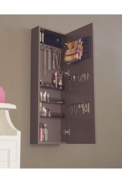 DECOBOX Paris Boy Aynalı Takı Dolabı antrasit