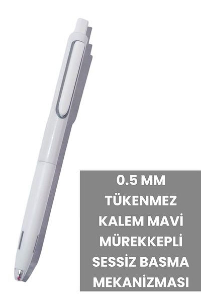SEYFİKİRTASİYE 0.5 mm Purple Pen Blue Ink Mute Push Mechanism American Brand Writech Production
