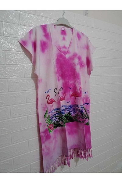 anne moda ankara 100% Cotton Lightweight Sleeve Wearable Pareo - Summer