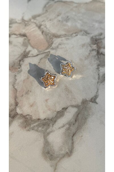 KAD COLLECTION أقراط على شكل نجمة مرصعة بالأحجار