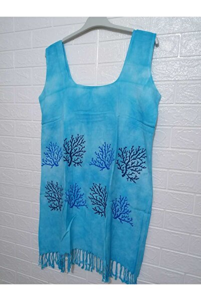 anne moda ankara 100% бавовняний товстий парео/сукня з підвісками та бахромою