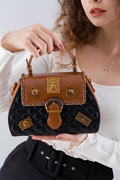 KRISTE BELL حقيبة يد نسائية ذات طابع فضائي من كريستيبيل 26506 باللون الأسود