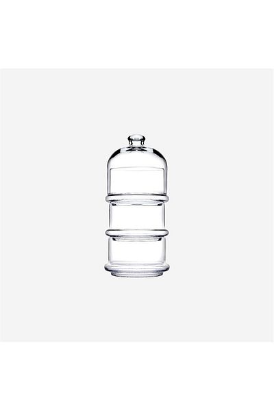 Paşabahçe Small Villa Patisserie 3 Tier Glass Cookie Holder 96815 Triple Bowl Set