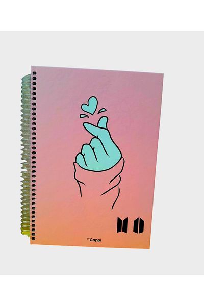 ÇİLEKHOMEAVM Caiet de școală de culoare pastel - Amintire zilnică, copertă rigidă, design oral