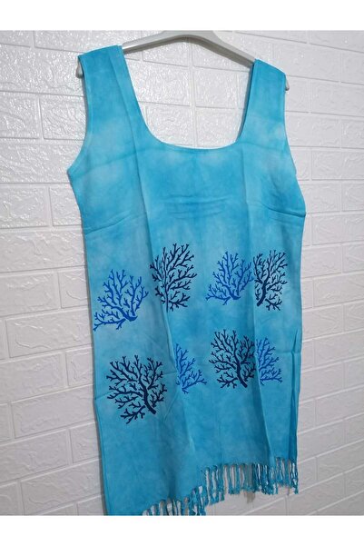 anne moda ankara 100% бавовняний товстий парео/сукня з підвісками та бахромою