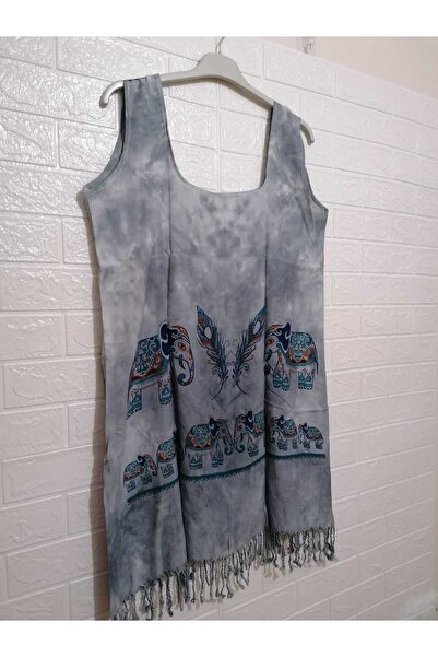 anne moda ankara 100% бавовняний товстий парео/сукня з підвісками та бахромою