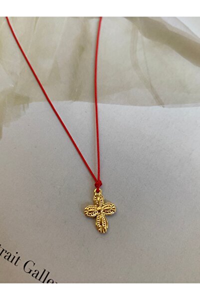 ATELİERGONCA Minimal kabartma desenli haç kolye