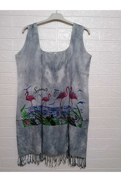 anne moda ankara 100% бавовняний товстий парео/сукня з підвісками та бахромою