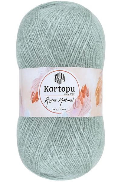 Kartopu Angora Natural Mint K427 Λεπτό Γιλέκο Μάλλινο Σχοινί 100γρ