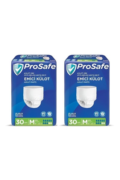 PROSAFE Absorbent Panties Patient Diapers Size m 30 Pcs 2 Pieces (60 Diapers)