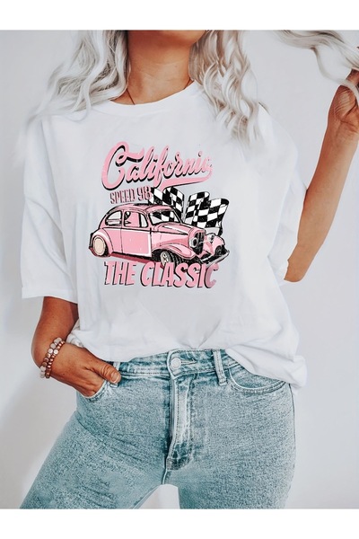 Jose Clothing Tricou oversize imprimat din bumbac organic