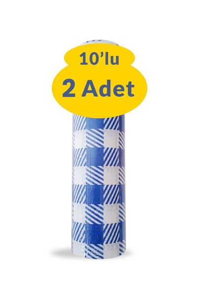 Balkan Mavi Masa Örtüsü Su Ve Yağ Geçirmez (2 RULO X 10'LUDUR) - 100x120cm Ku...