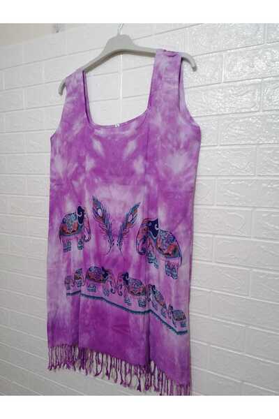 anne moda ankara 100% бавовняний товстий парео/сукня з підвісками та бахромою