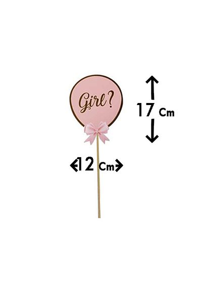kidspartim Pink 5 Pieces Gender Reveal Forged Speech Bubble