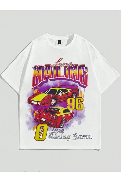 Jose Clothing تي شيرت كبير الحجم مطبوع من القطن العضوي