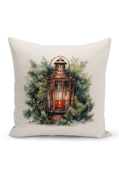 Bertille Home New Year Series Double Sided Digital Printed Throw Pillow Case (Christmas Christmas Cushion Cover)