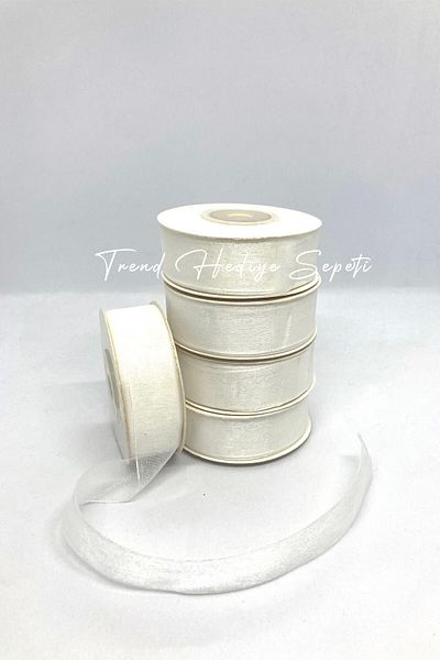 Trend Hediye Sepeti 25 Meters Organza Ribbon - 2 Cm, Dowry Chest, Wedding Candy Gift