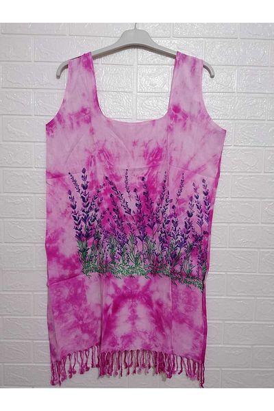 anne moda ankara 100% Cotton Thick Straps Tassels Pareo/dress