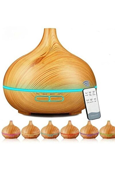 SOMIC Ahşap Kahverengi Uzaktan Kumandalı 550 ml Aroma Difüzörü Ultrasonik Hav...