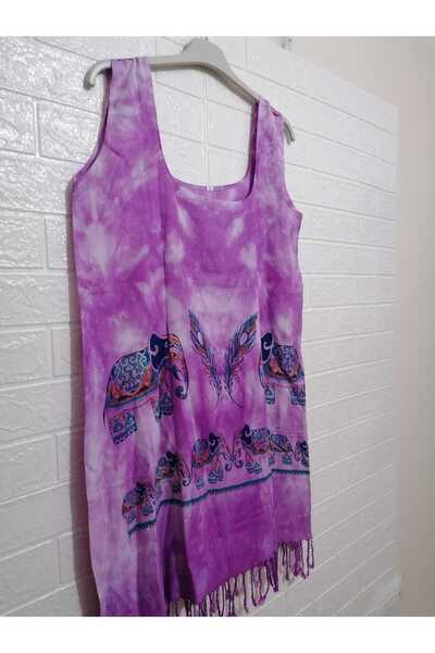 anne moda ankara 100% бавовняний товстий парео/сукня з підвісками та бахромою