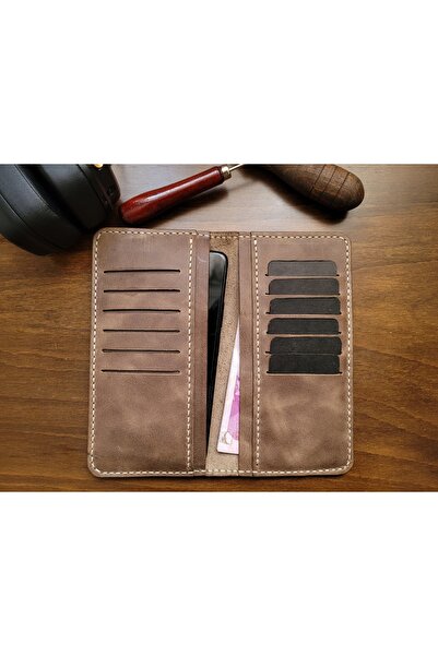 MAYA SHOES Unisex Μακρύ πορτοφόλι από γνήσιο δέρμα με θήκη τηλεφώνου και πορτοφολιού