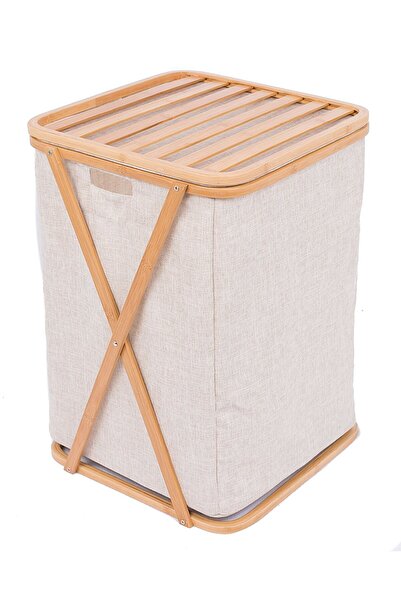 PANALI Panalı Bambu Çamaşır Sepeti (Demonte)