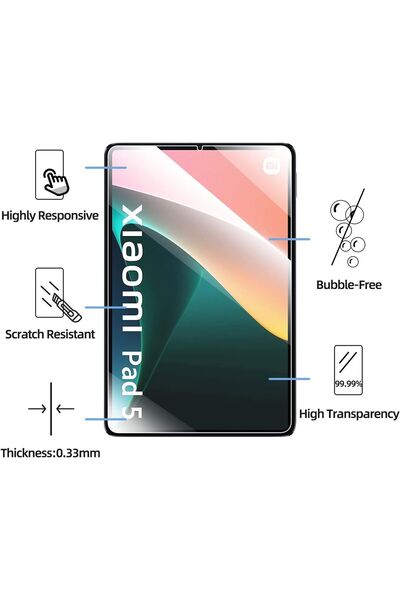TEKNETSTORE Xiaomi Mi Pad 5 / Mi Pad 5 Pro 11 Inch 2021 Compatible Nano Shatterproof Flexible Glass Protector