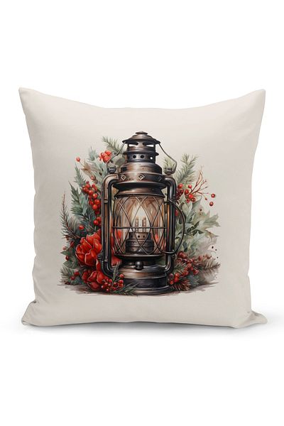 Bertille Home New Year Series Double Sided Digital Printed Throw Pillow Case (Christmas Christmas Cushion Cover)