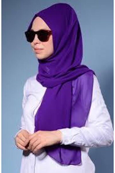 Sedef Şifon Şal,mor,70x200