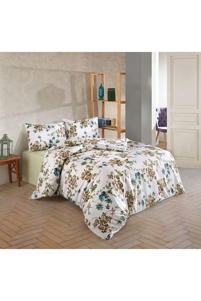 kristal home Σετ Παπλωματοθήκη Fiona Brown Double Crystal
