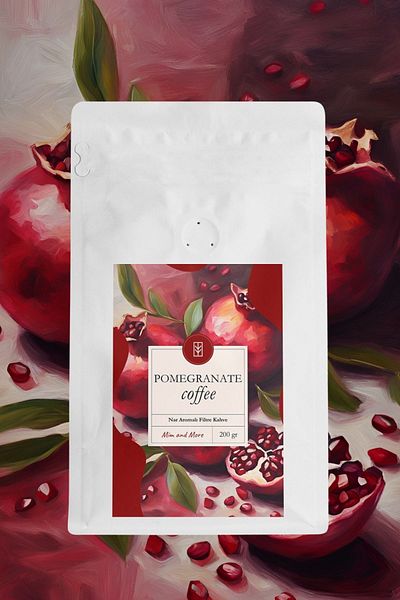 Mim and More Pomegranate Coffee - Pomegranate Flavored Filter Coffee, 200 Gr