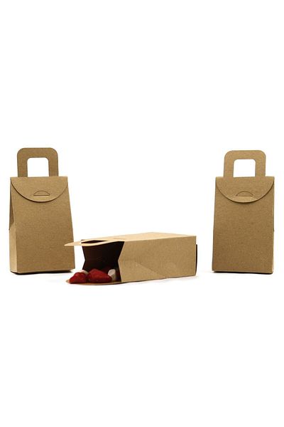 reprodesign Kraft Bag - 7X11 cm with Handle, Organization, Gift, Henna 20 Pieces