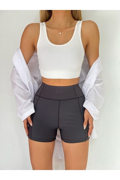 Winmoda34 Boxer Tights Cyclist Tights Short Tights Tennis Tights Short Tights with Side Pockets