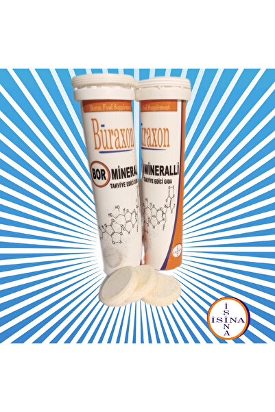 Buraxon Bor içeren gıda takviyesi Vitaminler ve mineraller Efervesan Tablet