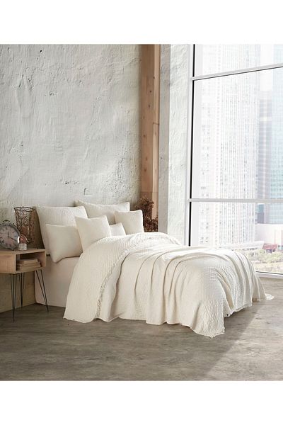 destinyhometex Beige Jacquard Natural 4 Layer Multi Muslin 100% Cotton Double Bedspread 240x250cm