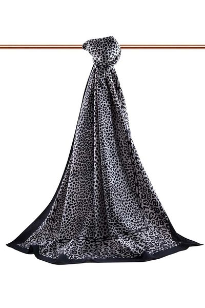 Vissona Γκρι γυναικείο σάλι Medina Silk - Μικτό χρώμα, 90x90