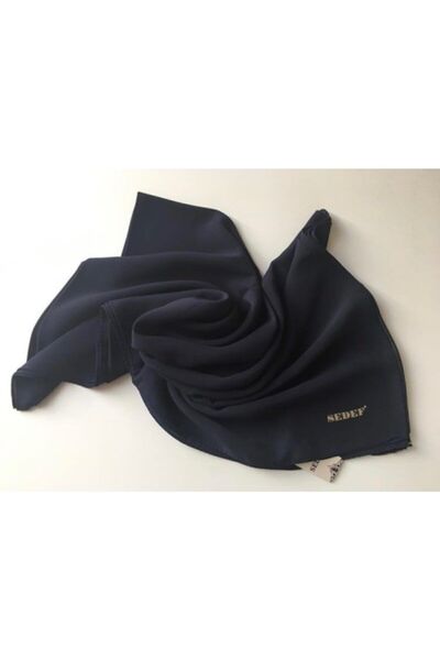 Sedef Şifon Kare Eşarp,laciverti,140x140