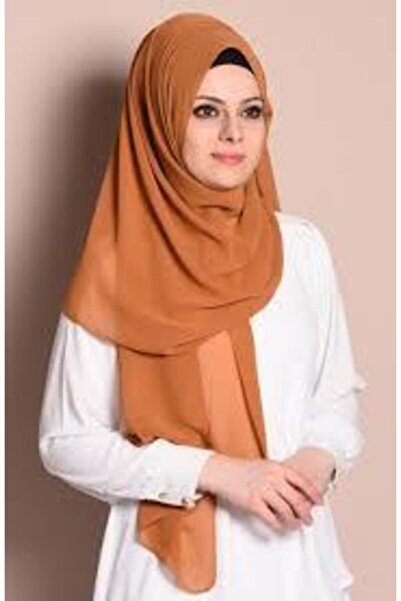 Sedef شال شيفون بلون القرفة - 70x200