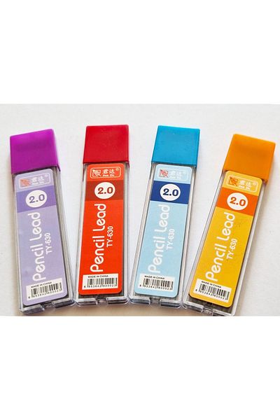 Modellino 4 Tubes 2mm - 90mm Length Pencil Lead, 4x9 Tips Large Design 2.0