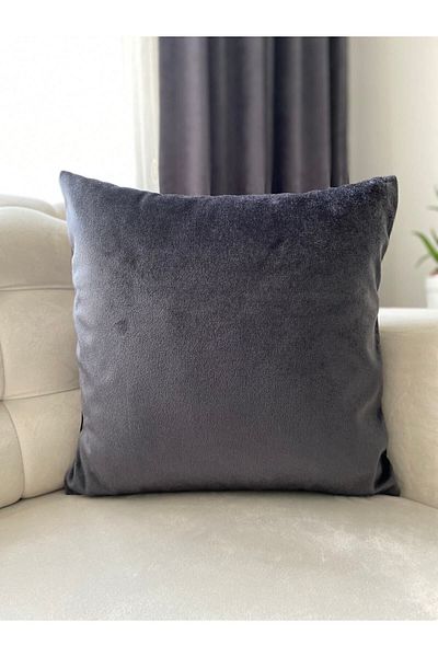 Parla Life Față de pernă din catifea strălucitoare texturată antracit 40x40 Cm