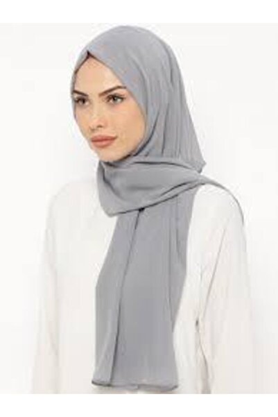 Sedef شال شيفون رمادي - 70x200