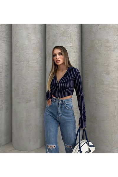 İLKCET MODA Горнище без пръсти на османски райета