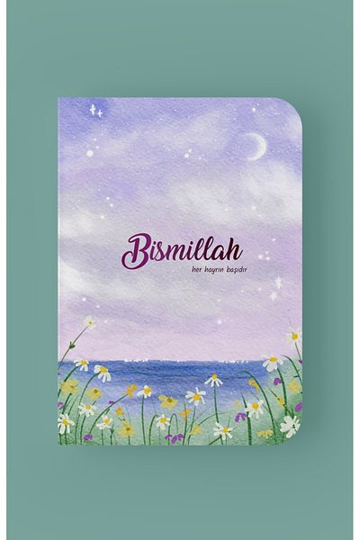 Dava Adamı Yayınları Bismillah Is the Head of Every No - A6 Lined Mini Notebook
