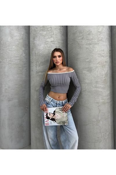İLKCET MODA Madonna ριγέ οθωμανικό ύφασμα