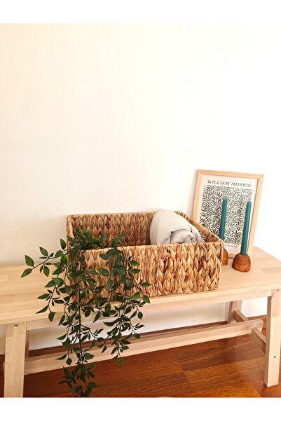 KaiHome Coș/Organizator de dimensiuni mari, dreptunghiular, robust, din răchită, 43x31x15,5cm