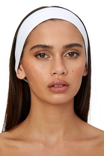 Salvia Dione ربطة شعر رياضية مكونة من قطعتين للنساء والرجال - مكياج اليوجا، أبيض وأزرق فاتح