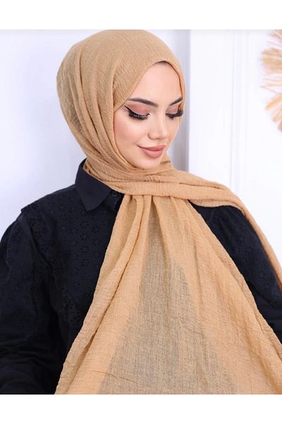 Trablus Milk Coffee Colored Wrap Shawl